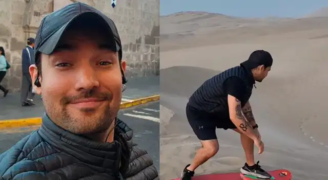 El cantante Ezio Oliva fue con toda su familia a disfrutar del desierto, pero blooper lo terminó por dejarlo lleno de arena. El cantante Ezio Oliva fue con toda su familia a disfrutar del desierto, pero blooper lo terminó por dejarlo lleno de arena.