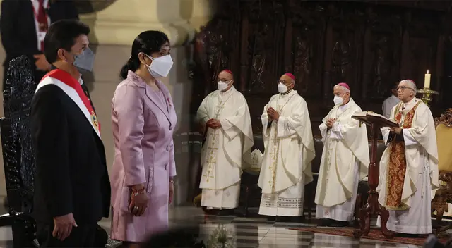 Pedro Castillo y Lilia Paredes, participan de Misa Solemne y Te Deum.