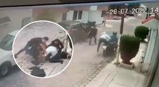 Los vecinos no dejaron ir al ladrón y lo agarraron a golpes.