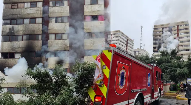 Al menos 10 unidades de los bomberos llegaron al edificio para controlar la emergencia.