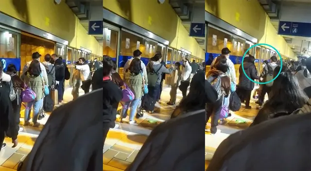 Pasajeros del metropolitano increpan a pareja que no quiso volver a hacer la fila.