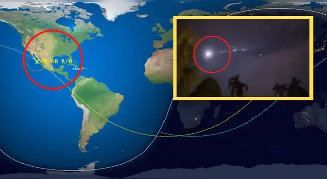 El cohete chino fuera de control ya cayó a la Tierra luego de haber estado orbitando por horas. El cohete chino fuera de control ya cayó a la Tierra luego de haber estado orbitando por horas.