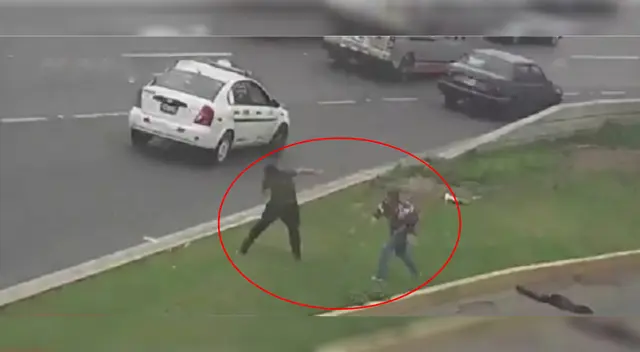Conductores se agarran a correazos en plena vía pública en Surco [VIDEO]