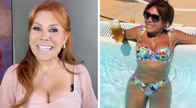 Magaly Medina orgullosa de presumir su cuidada figura.