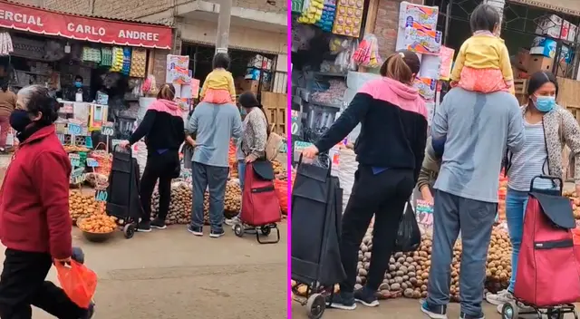 El hombre caminó por el mercado como si nada hubiese pasado.