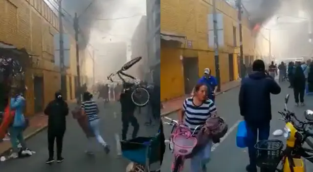 pánico y desesperación genera incendio en la avenida Grau