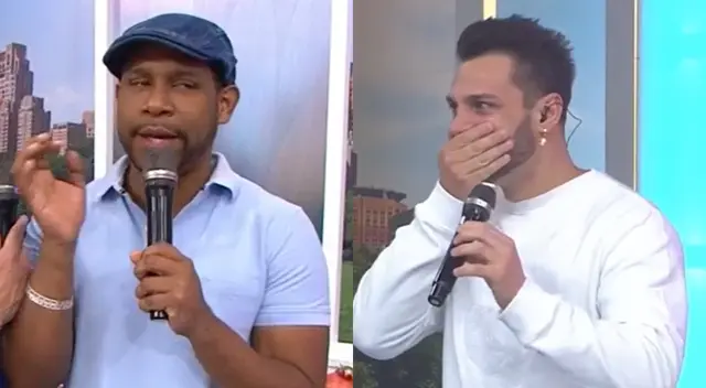 Nicola Porcella llegó al set de América Hoy este miércoles en una llamativa polera y Edson Dávila le dijo de todo al verlo.