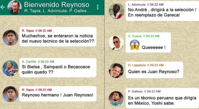 Juan Reynoso es nuevo técnico de la selección peruana y en redes sociales viralizan divertida parodia de WhatsApp. Juan Reynoso es nuevo técnico de la selección peruana y en redes sociales viralizan divertida parodia de WhatsApp.