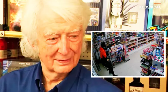 El dueño de la tienda, James Craig Cope, se para detrás de una vitrina y dispara un solo tiro. El dueño de la tienda, James Craig Cope, se para detrás de una vitrina y dispara un solo tiro.