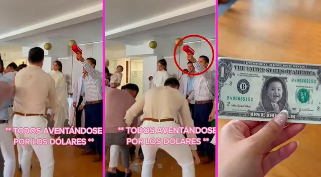 Los billetes tenían el rostro del pequeño.