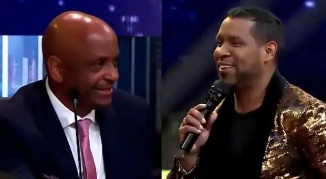 Sergio George y su reacción cuanto Giselo le canta 'Mi bebito fiu fiu'.