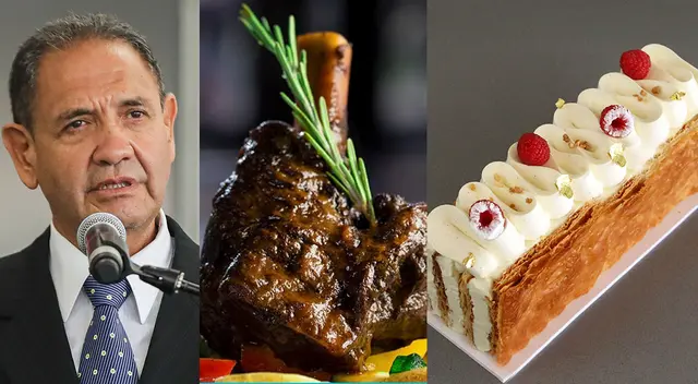 José Gavidia habría gatado en lujosos platos de comida José Gavidia habría gatado en lujosos platos de comida