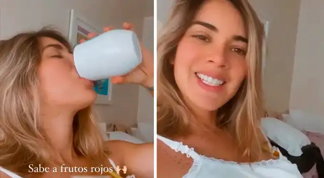 Korina Rivadeneira bebé su placenta.