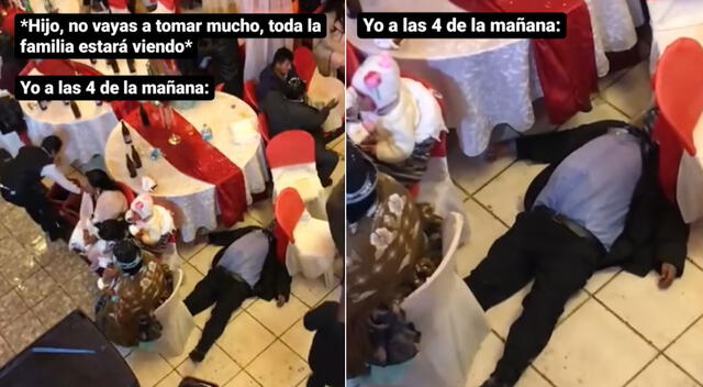  Peculiar escena de un hombre en la fiesta se hizo viral en las redes sociales. 
