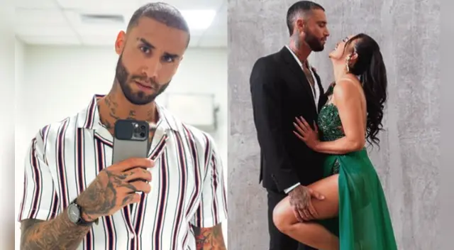 Angie Arizaga y el guerrero celebraron felices los 30 años del cantante. Foto: composición LR/Jota Benz/Instagram