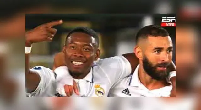 Alaba anotó el 1-0 a favor del Real Madrid.