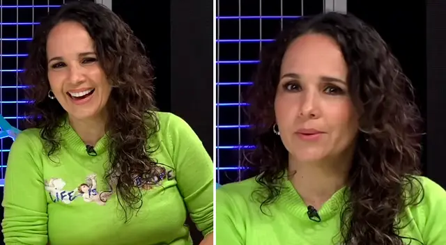 Érika Villalobos se divierte al hablar de chibolos. Érika Villalobos se divierte al hablar de chibolos.