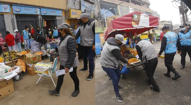 SJM: personal municipal y policial recuperó espacio tomado por más de 250 ambulantes informales