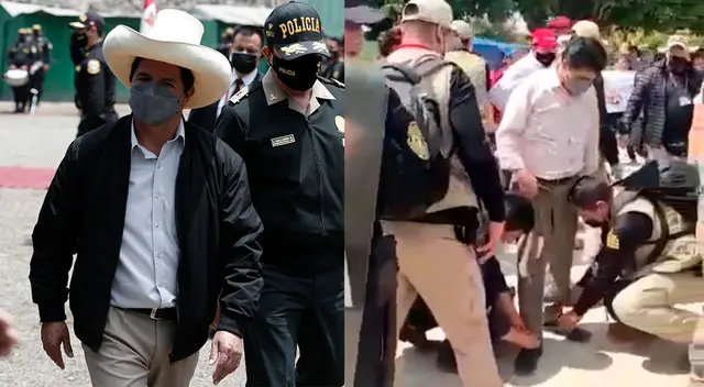 Mandatario pidió que agentes le amarren los zapatos por tener usando el chaleco antibalas. Mandatario pidió que agentes le amarren los zapatos por tener usando el chaleco antibalas.