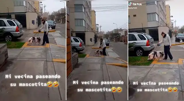 La particular escena se ha vuelto viral en las redes sociales.