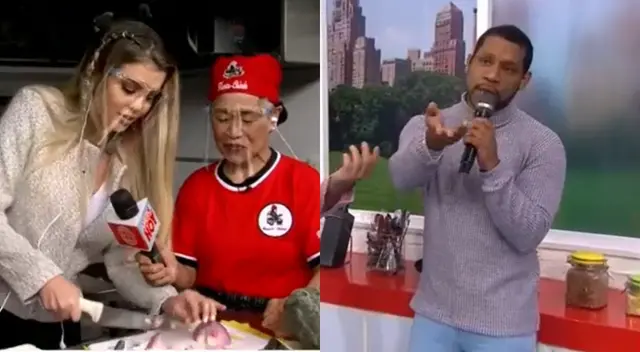 En América Hoy, Brunella Horna aprendía a cocinar con la chef Angélica Chinen, y Edson Dávila evidenció lo mal que estaba cortando la cebolla. En América Hoy, Brunella Horna aprendía a cocinar con la chef Angélica Chinen, y Edson Dávila evidenció lo mal que estaba cortando la cebolla.