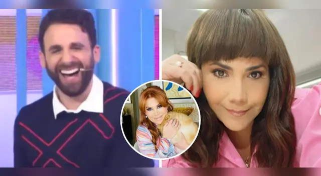 Rodrigo González se burla del cerquillo de Andrea Llosa.