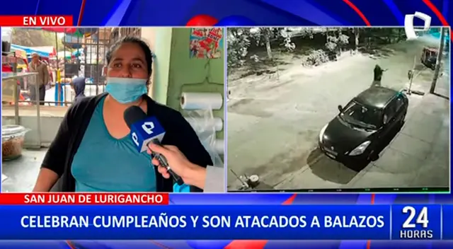 SJL: familia celebra cumpleaños en local y extorsionadores los atacan a balazos [VIDEO]