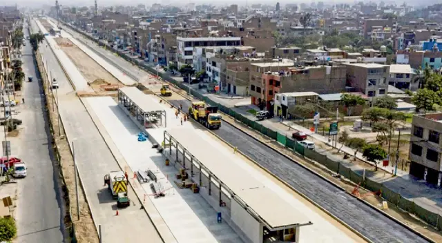 Metropolitano: ampliación de tramo norte se encuentra al 82% de avance