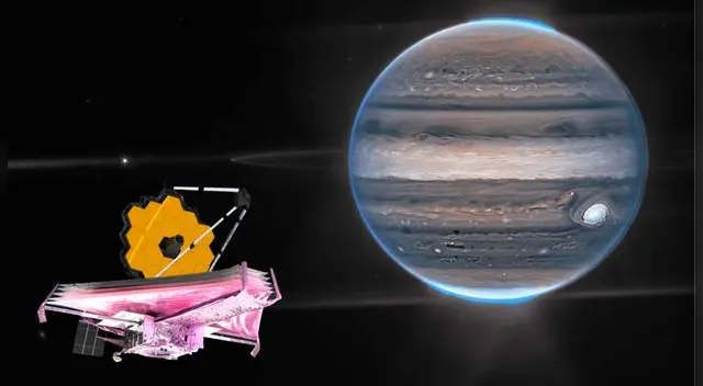 Las imágenes captadas por el telescopio espacial de James Weeb se pueden ver los anillos de Júpiter, su aurora y astros impactantes. Las imágenes captadas por el telescopio espacial de James Weeb se pueden ver los anillos de Júpiter, su aurora y astros impactantes.