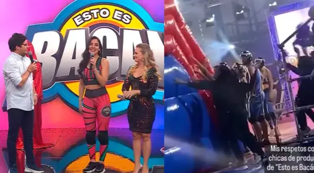 Chicas de producción de Esto es Bacán son captadas  sosteniendo juego del reality
