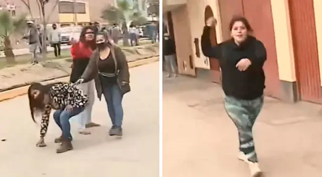 Una ciudadana logró evitar que las agresiones no persistan y recomendó a la comunicadora que se retire del lugar porque 'la gente está enardecida'.