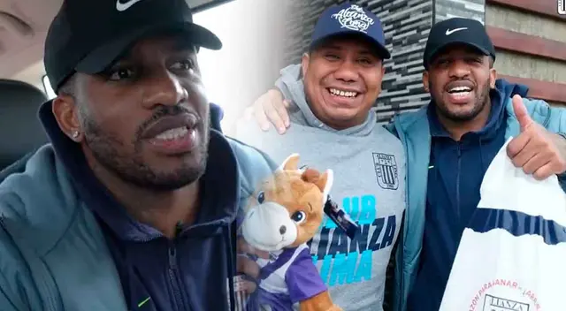 Jefferson Farfán, el hincha y el Potrillo posaron felices. Foquita promete seguir su recorrido en todo el país. Jefferson Farfán, el hincha y el Potrillo posaron felices. Foquita promete seguir su recorrido en todo el país.
