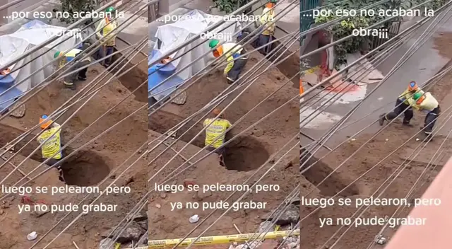 Singular escena de unos obreros se hizo viral en las redes sociales. Singular escena de unos obreros se hizo viral en las redes sociales.