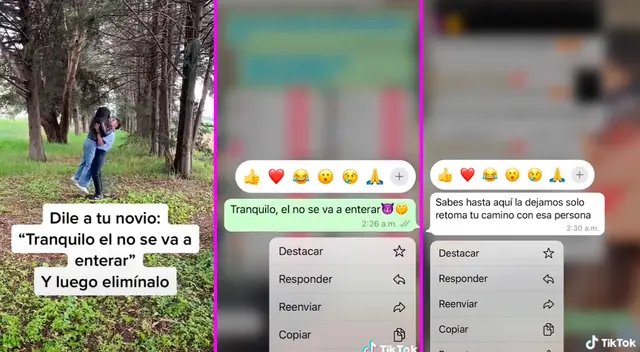La joven no pensó que su novio la iba a eliminar y bloquear.