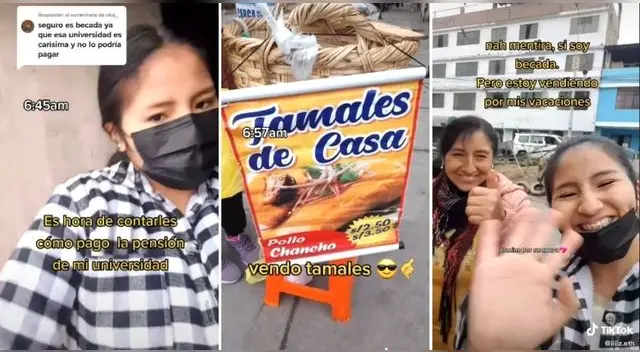 La universitaria contó qué hace para pagar sus estudios y cibernautas en TikTok la felicitaron. La universitaria contó qué hace para pagar sus estudios y cibernautas en TikTok la felicitaron.