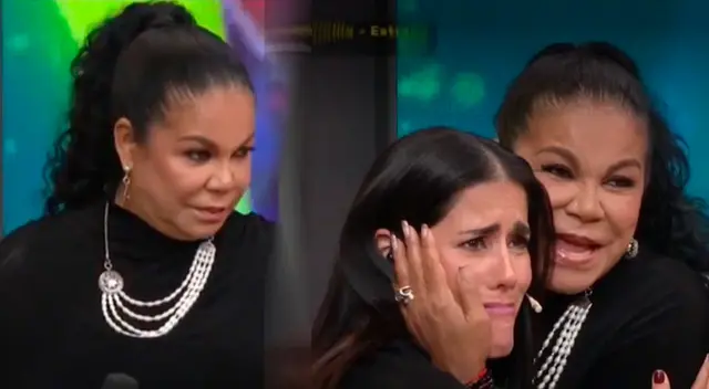 Eva Ayllón no quiso cantar en vivo y lanza fulminante mirada a Gianella Neyra.