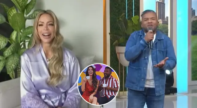 Sheyla Rojas y Choca Mandros se reencuentran y recuerdan buenos momentos.