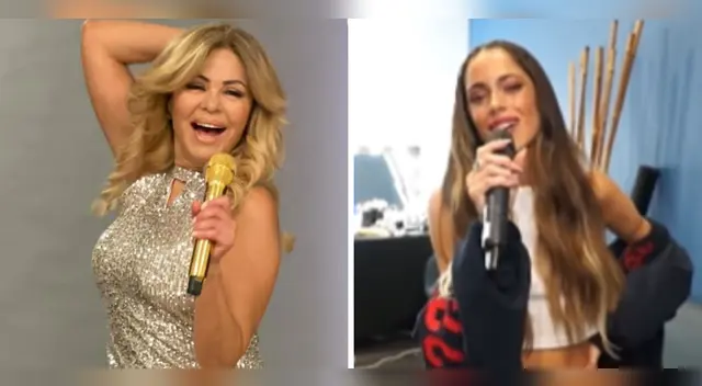 Gisela Valcárcel recibe saludo de Tini.