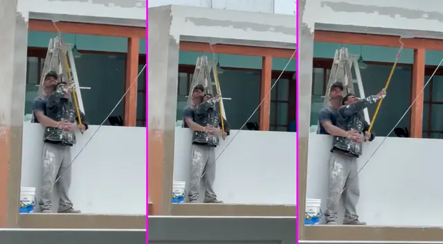 El obrero protegió a su compañero ante la falta de seguridad. El obrero protegió a su compañero ante la falta de seguridad.