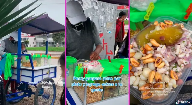 El señor y su cevichería al paso se han convertido en la sensación de TikTok.
