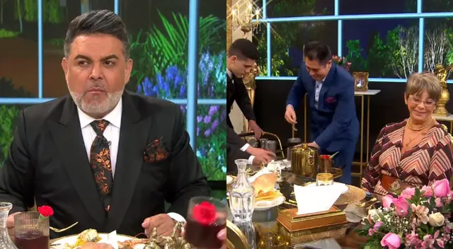 Andrés Hurtado comparte aperitivo de lujo con Sonia Oquendo.