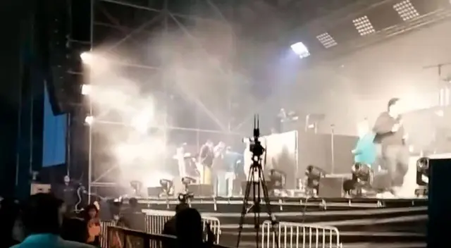 Agua Marina sufrió un supuesto atentado cuando brindaban concierto en Trujillo.