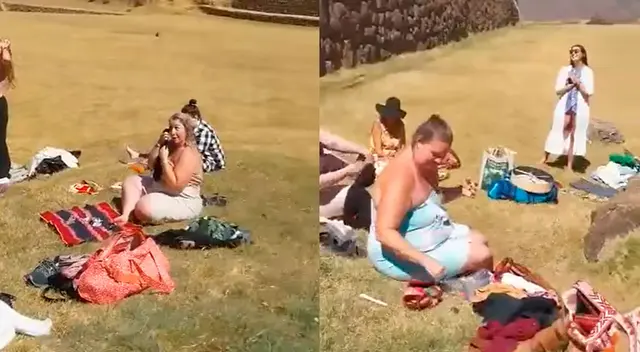 Policías de Cusco identifican a turistas que se bañaron en complejo arqueológico. Policías de Cusco identifican a turistas que se bañaron en complejo arqueológico.