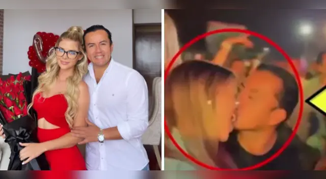 Brunella Horna y Richard Acuña muy enamorados.