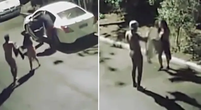 La pareja de enamorados fueron sorprendidos por los asaltantes.