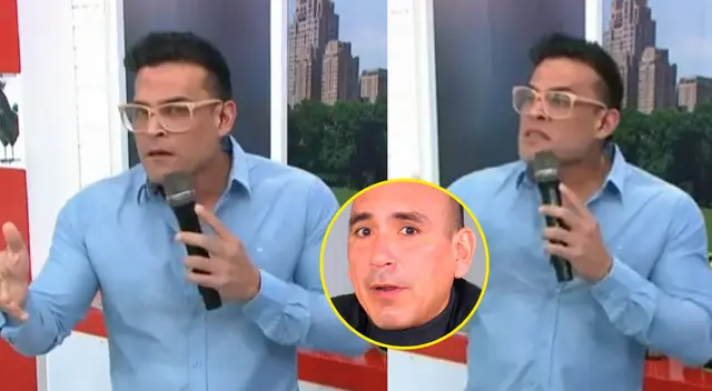 Christian Domínguez molesto con Rafael Fernández por mencionar a sus hijos.