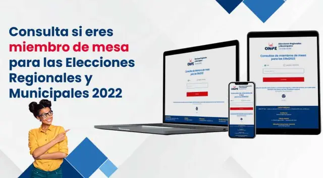 Conoce si eres miembro de mesa para la próximas Elecciones Regionales y Municipales.