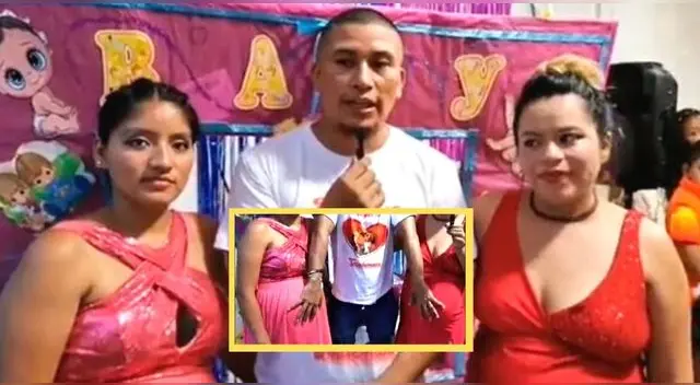 El hombre se mostró orgulloso de su relación poliamorosa y armó tremenda fiesta para celebrar que será padre.