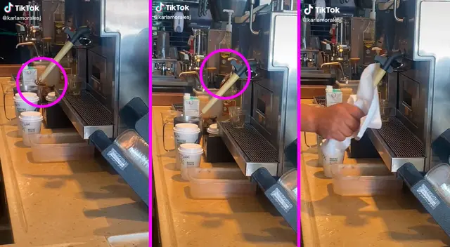 El joven captó el preciso momento en que la cucaracha caminaba por la máquina.