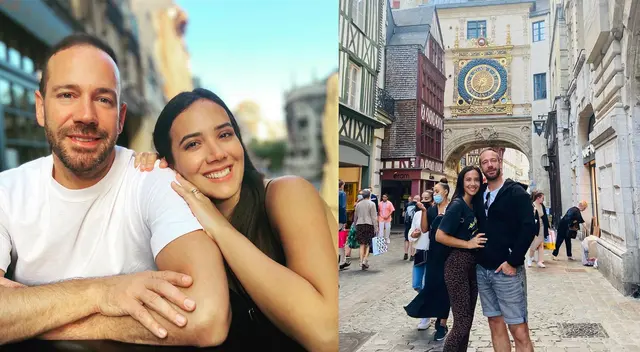 Sandra Vergara con su esposo Fergus de paseo por calles de Londres. Sandra Vergara con su esposo Fergus de paseo por calles de Londres.